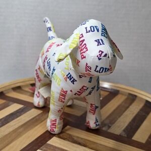 VICTORIA'S SECRET Love Pink Rainbow Color 7" Plush Dog Pup Figure